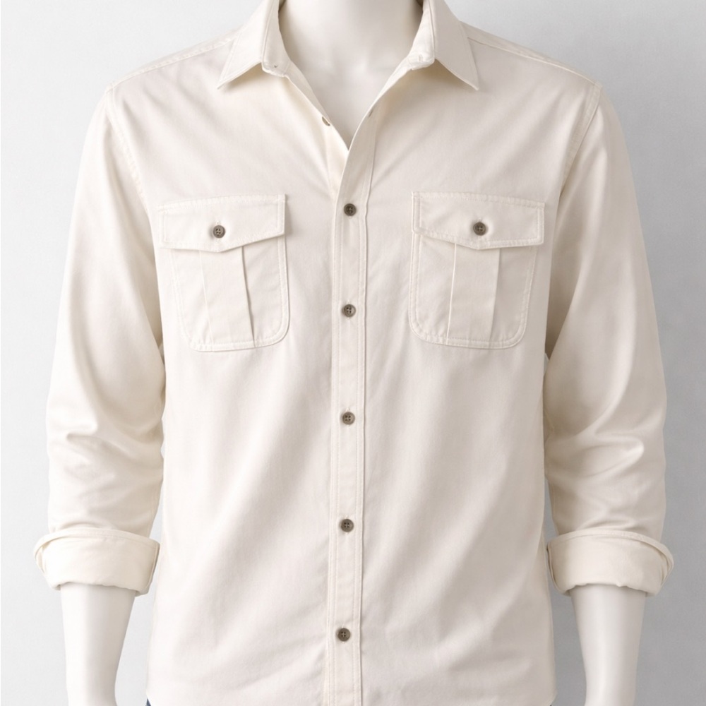 Men's Cream Dress Shirt